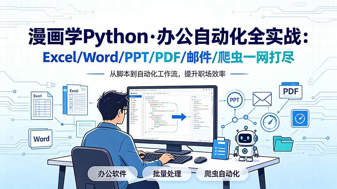 （19270期）漫画学Python·办公自动化全实战：Excel/Word/PPT/PDF/邮件/爬虫一网打尽-洛柒笔记