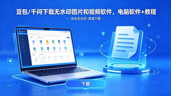 （18456期）豆包/千问下载无水印图片和视频软件，电脑软件+教程-洛柒笔记