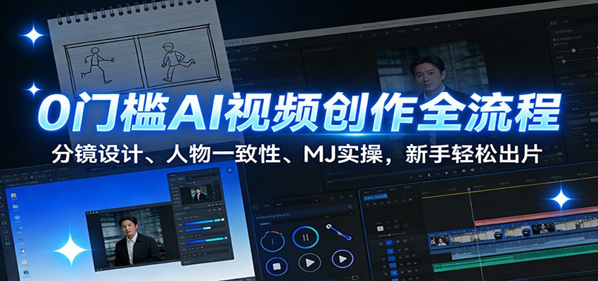 0门槛AI视频创作全流程：分镜设计、人物一致性、MJ实操，新手轻松出片-洛柒笔记