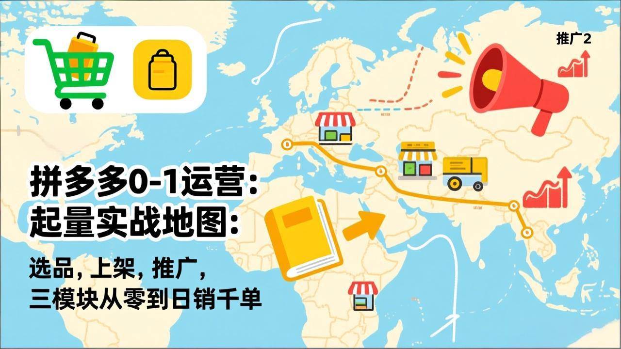 （17085期）拼多多0-1运营：起量实战地图：选品，上架，推广，三模块从零到日销千单-洛柒笔记