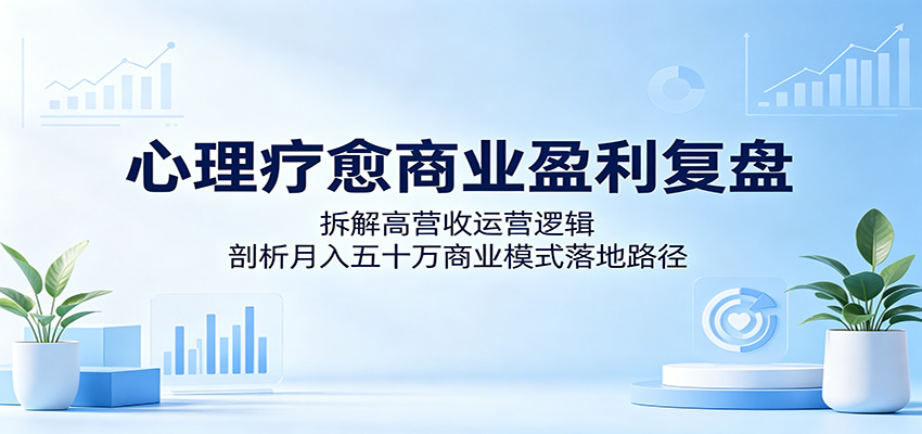 心理疗愈商业盈利复盘：拆解高营收运营逻辑，剖析月入五十万商业模式落地路径-洛柒笔记