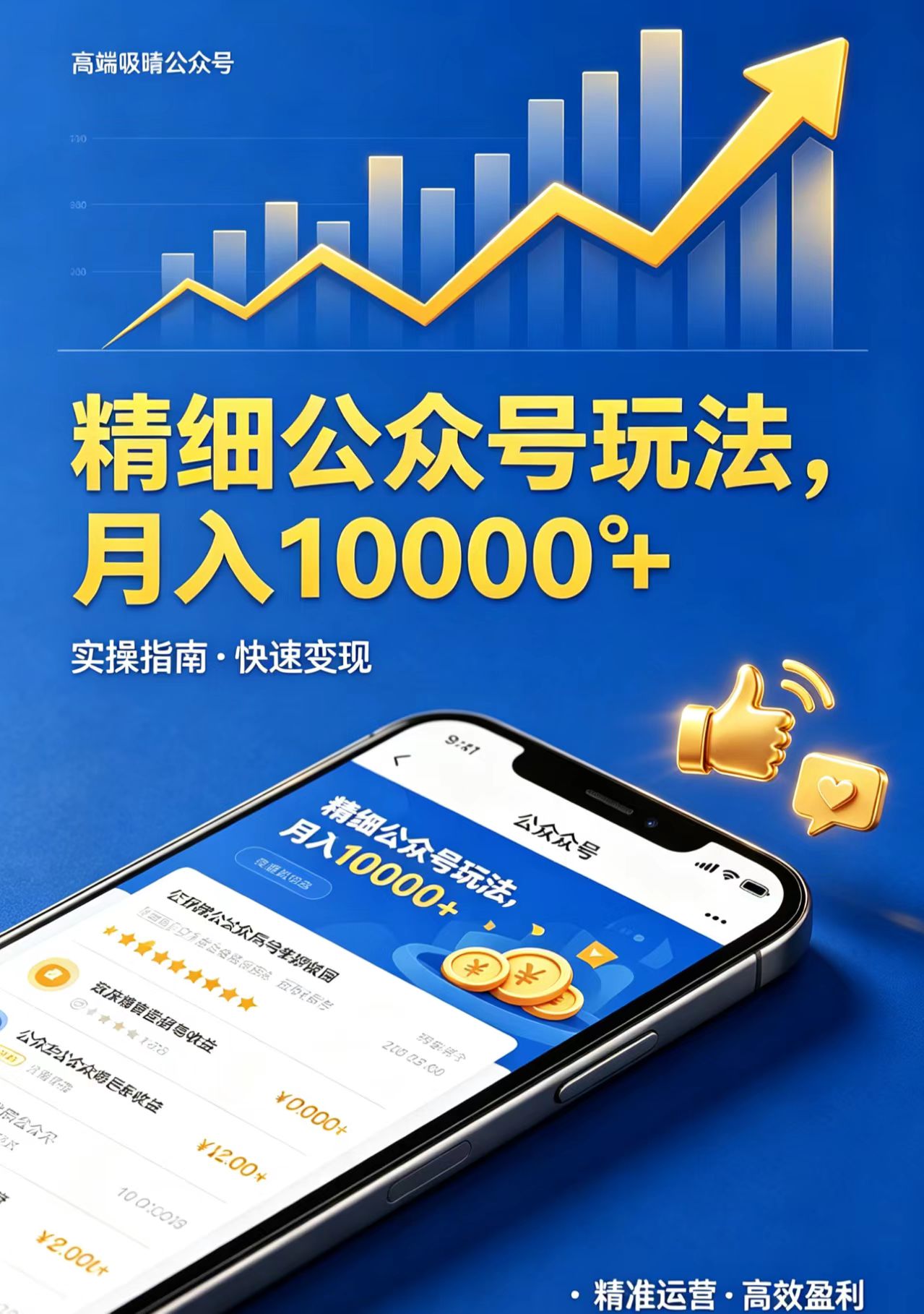 精细公众号玩法，月入10000+，实操指南，快速变现-洛柒笔记
