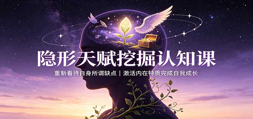 隐形天赋挖掘认知课：重新看待自身所谓缺点，激活内在特质完成自我成长-洛柒笔记