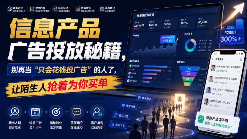 信息产品广告投放秘籍，别再当“只会花钱投广告”的人了，让陌生人抢着为你买单【原创双语字幕】-洛柒笔记