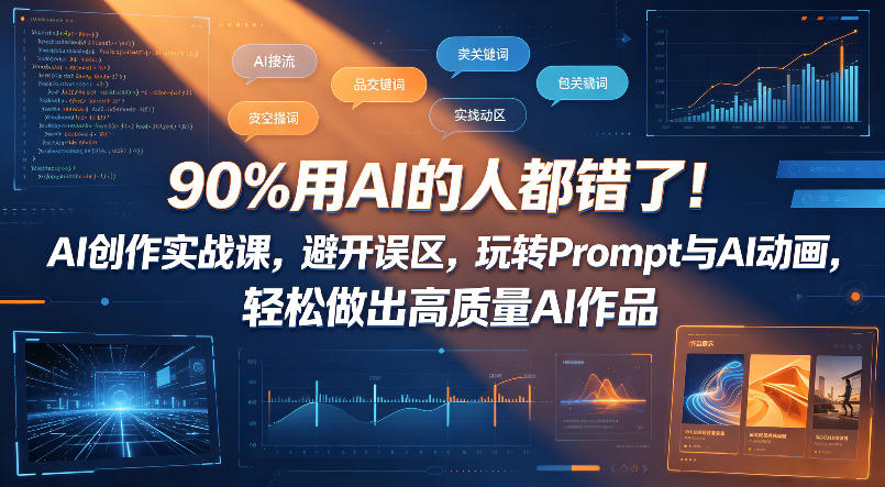 90%用AI的人都错了！AI创作实战课，避开误区，玩转Prompt与AI动画，轻松做出高质量AI作品-洛柒笔记
