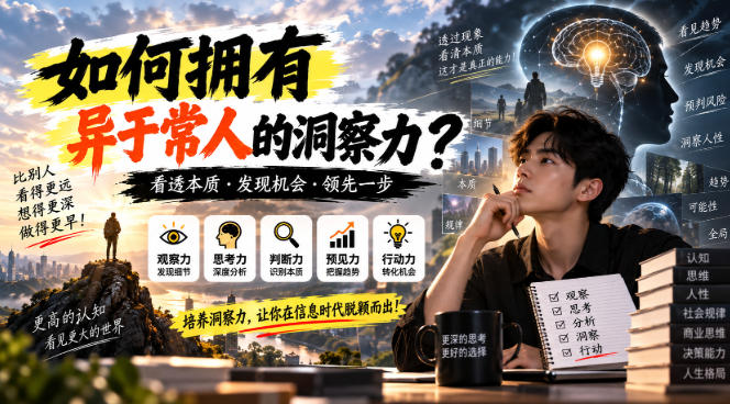 某公众号付费文章：如何拥有异于常人的洞察力？-洛柒笔记