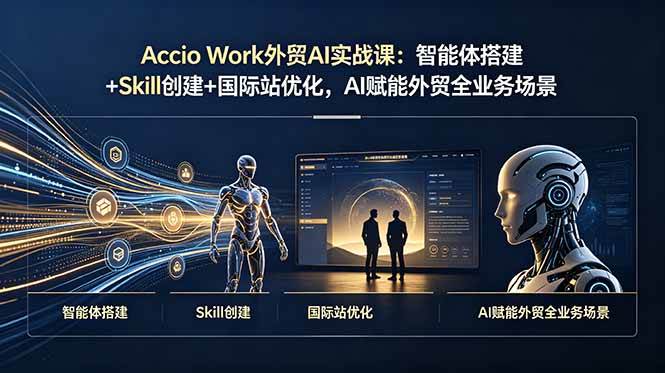 （19086期）Accio Work外贸AI实战课：智能体搭建+Skill创建+国际站优化，AI赋能外贸全业务场景-洛柒笔记