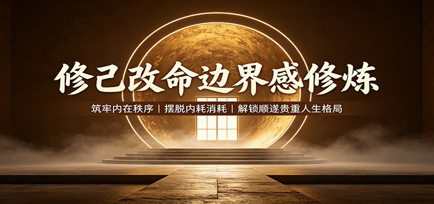 修己改命边界感修炼：筑牢内在秩序，摆脱内耗消耗，解锁顺遂贵重人生格局-洛柒笔记