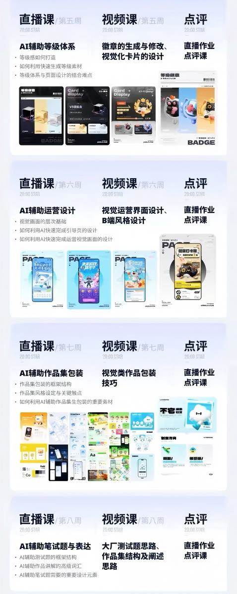 （19378期）AI+UI系统实战课：十周完整教学｜图标IP运营视觉｜笔试作品集交互动效全套落地教程-洛柒笔记