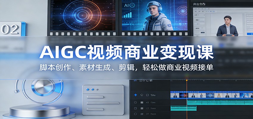 AIGC视频商业变现课：脚本创作、素材生成、剪辑，轻松做商业视频接单-洛柒笔记