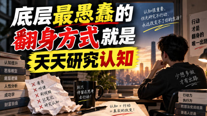 付费文章：底层最愚蠢的翻身方式就是天天研究认知-洛柒笔记