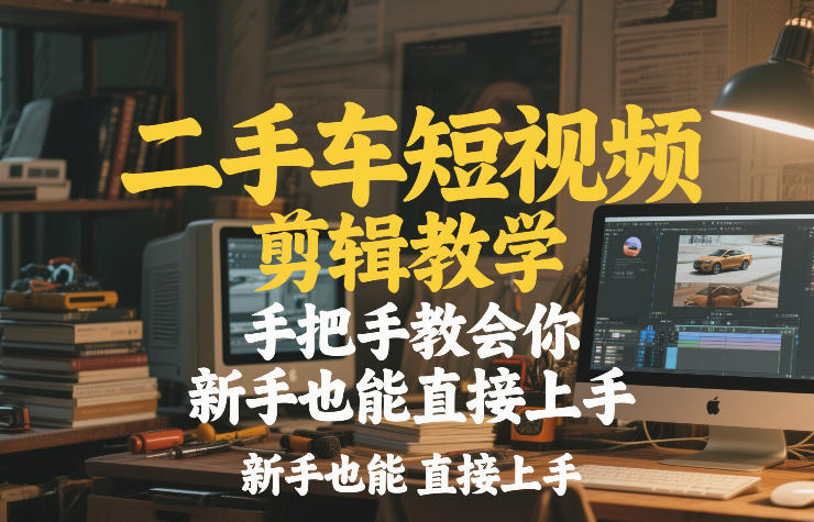 二手车短视频剪辑教学，手把手教会你，新手也能直接上手-洛柒笔记