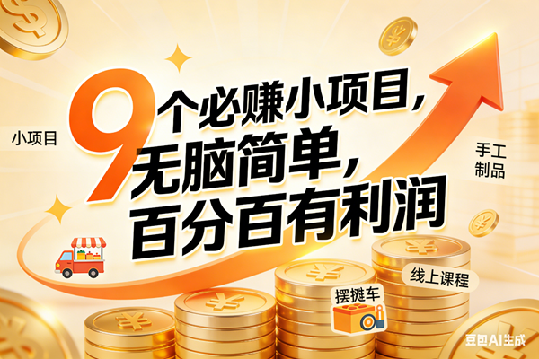 （17260期）9个必赚小项目，无脑简单，百分百有利润，副业首选，日入200+-洛柒笔记