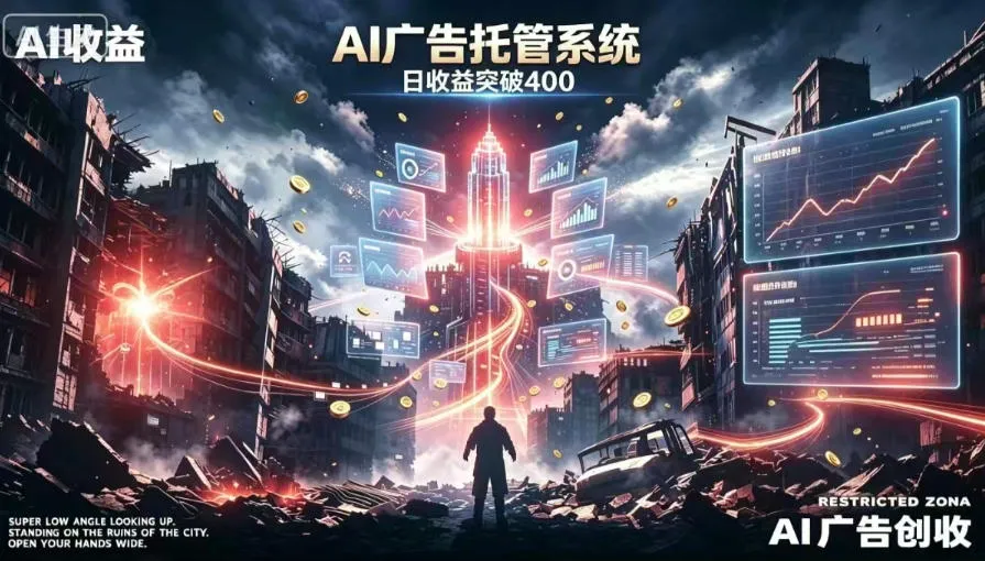 AI智能广告，全自动化运行，单日可达400+，小白新手0基础上手-洛柒笔记