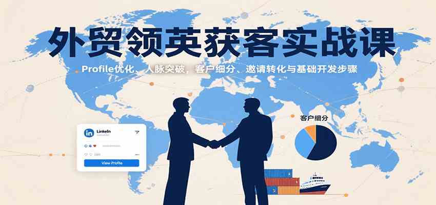 外贸领英获客实战课：Profile优化、人脉突破，客户细分、邀请转化与基础开发步骤-洛柒笔记