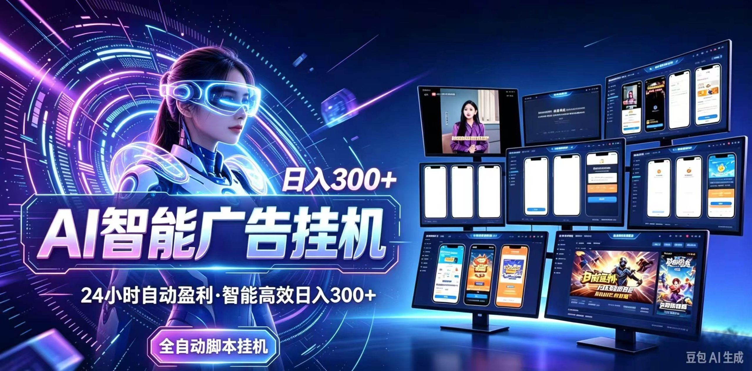 （21068期）24小时AI广告挂机｜在家就能做的被动副业-洛柒笔记