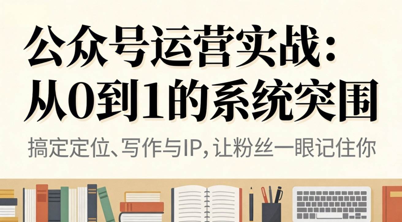 （16777期）公众号运营实战：从0到1的系统突围-洛柒笔记