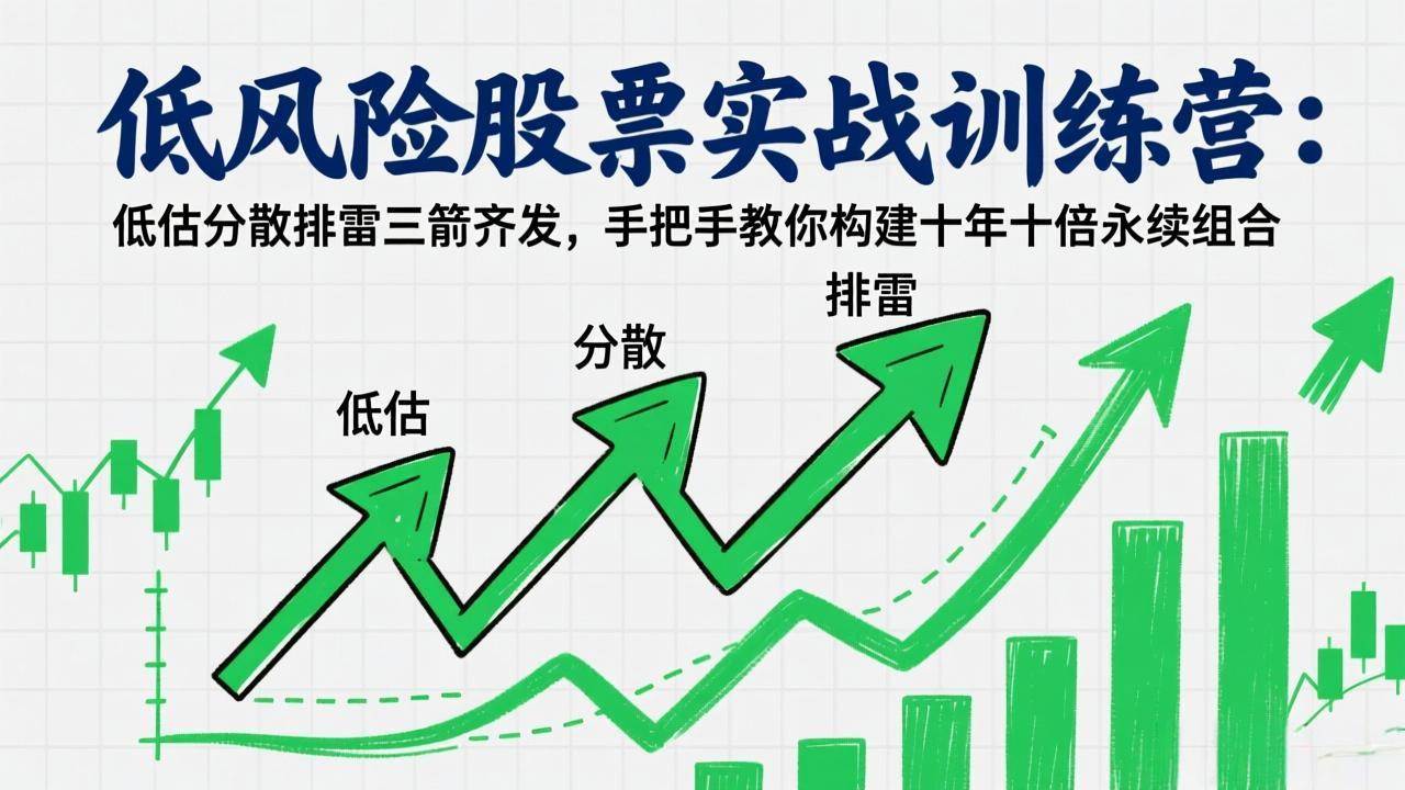 （17487期）低风险股票实战训练营：低估分散排雷三箭齐发，手把手教你构建十年十倍永续组合-洛柒笔记