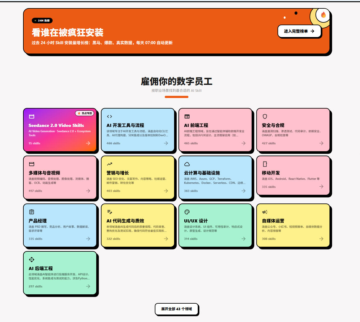 别再乱找了！聚合了超过9000+个AI Skills的中文导航平台，让你的AI变得更强大，SkillForge-洛柒笔记