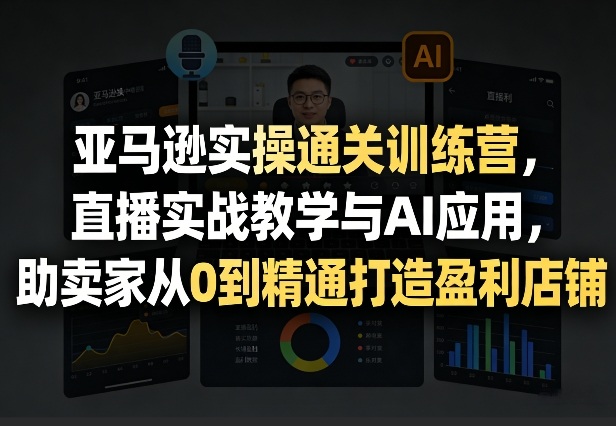亚马逊实操通关训练营，直播实战教学与AI应用，助卖家从0到精通打造盈利店铺（更新7月3日）-洛柒笔记