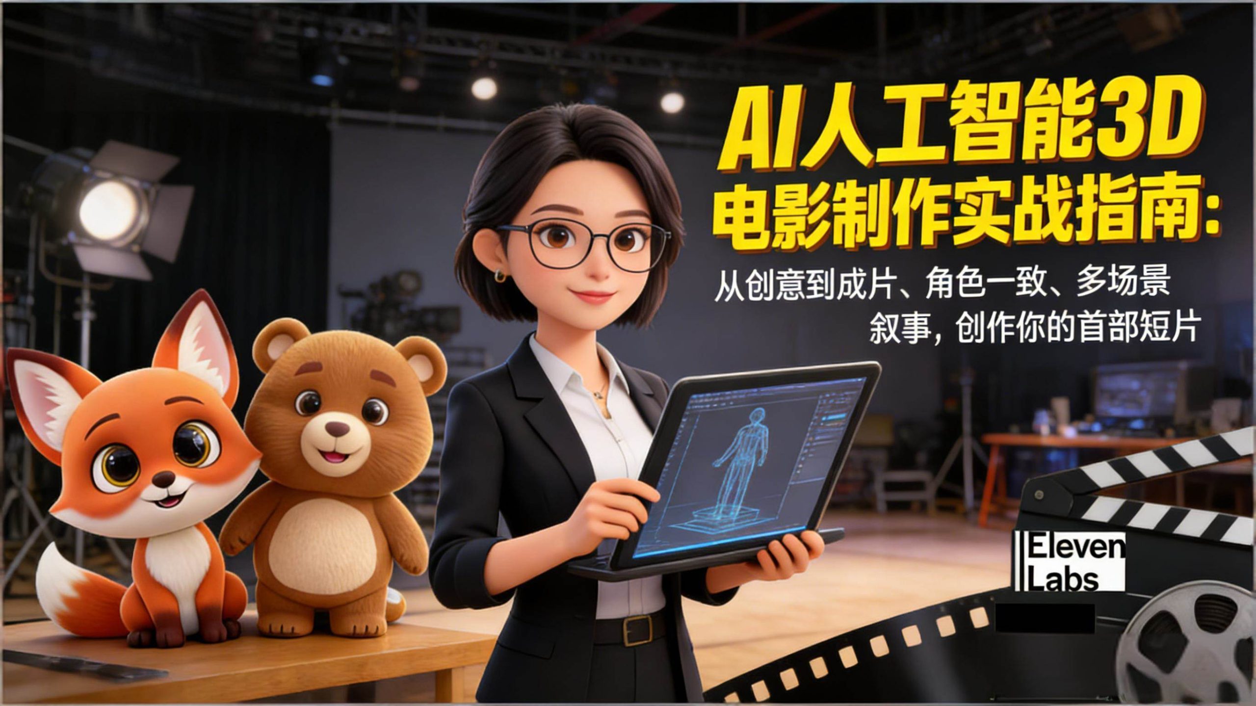 （17154期）AI人工智能3D电影制作实战指南：从创意到成片、角色一致、多场景叙事，创作你的首部短片-洛柒笔记