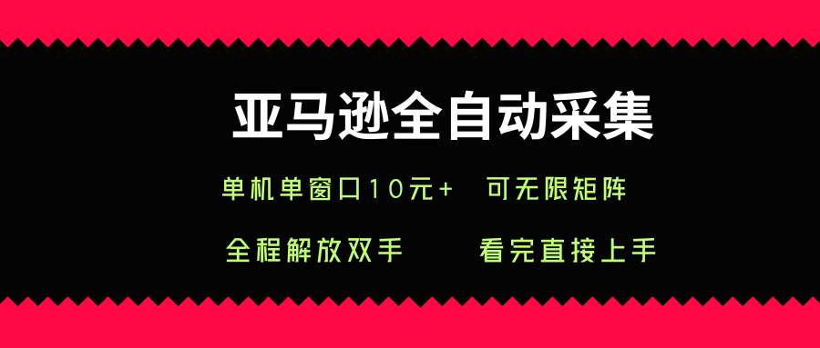 亚马逊全自动采集，单机单窗口一天10+，可无限矩阵去做-洛柒笔记