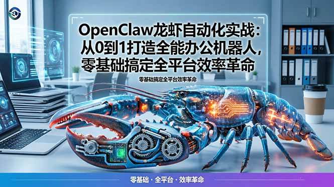 （17996期）OpenClaw龙虾自动化实战：从0到1打造全能办公机器人，零基础搞定全平台效率革命-洛柒笔记