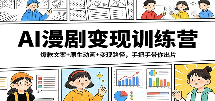 AI漫剧变现训练营：爆款文案+原生动画+变现路径，手把手带你出片-洛柒笔记