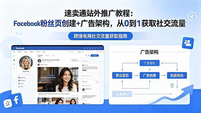 （18888期）速卖通站外推广教程：Facebook粉丝页创建+广告架构，从0到1获取社交流量-洛柒笔记