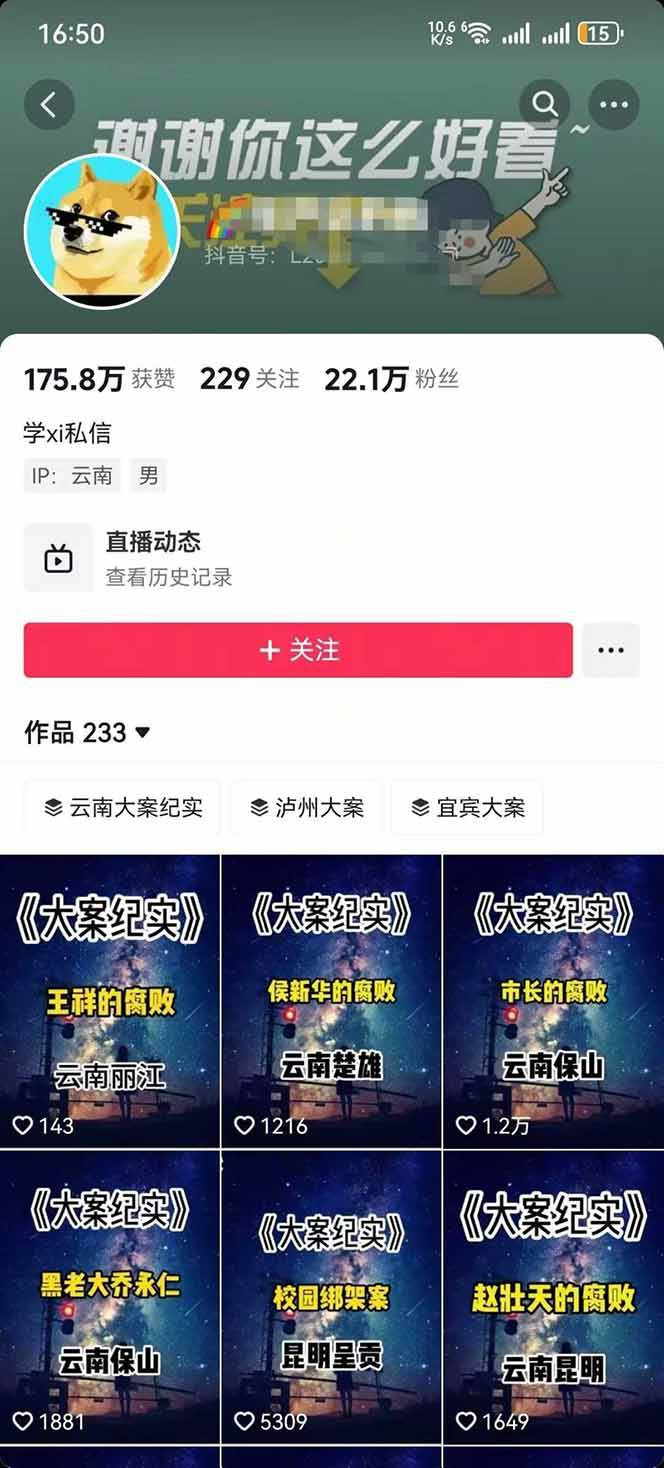 大案纪实解说短视频制作，文案生成、剪辑教学、伙伴计划，单条收益可达7-10元-洛柒笔记