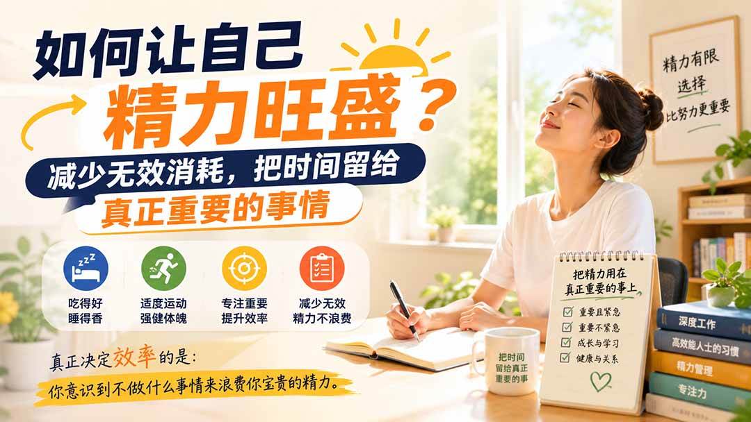 （20071期）付费文章：如何让自己精力旺盛？减少无效消耗，把时间留给真正重要的事情-洛柒笔记