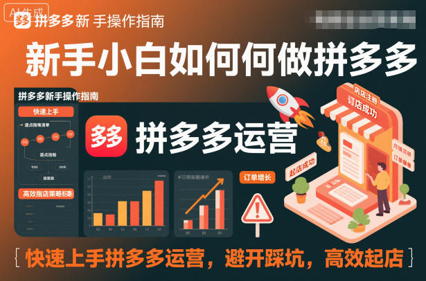 新手小白如何做拼多多，快速上手拼多多运营，避开踩坑，高效起店-洛柒笔记