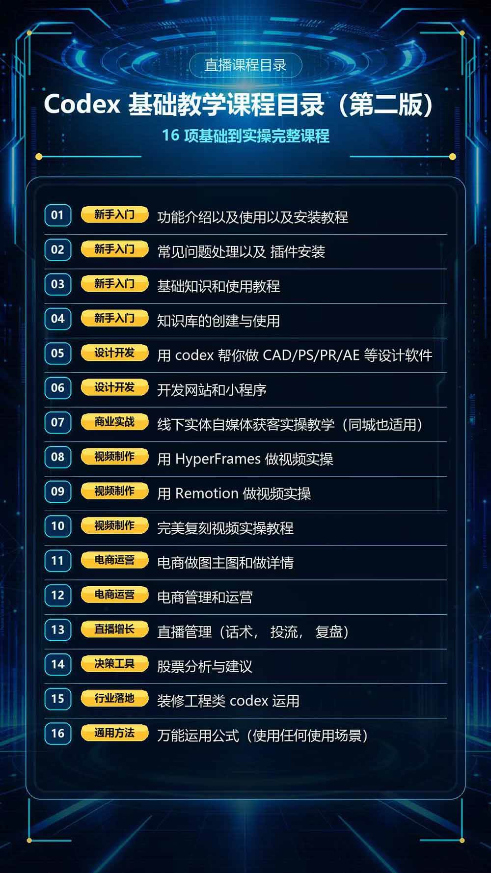 （20089期）Codex全场景系统实操课-第2期：从安装插件、知识库到设计视频、电商直播与网站开发，掌握AI真实业务落地完整流程-洛柒笔记