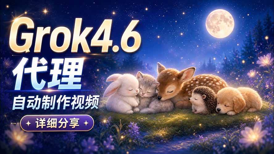 （20560期）Grok 4.6 代理自动制作视频！从提示词到成片全流程详细分享｜AI Agent 实操分享-洛柒笔记