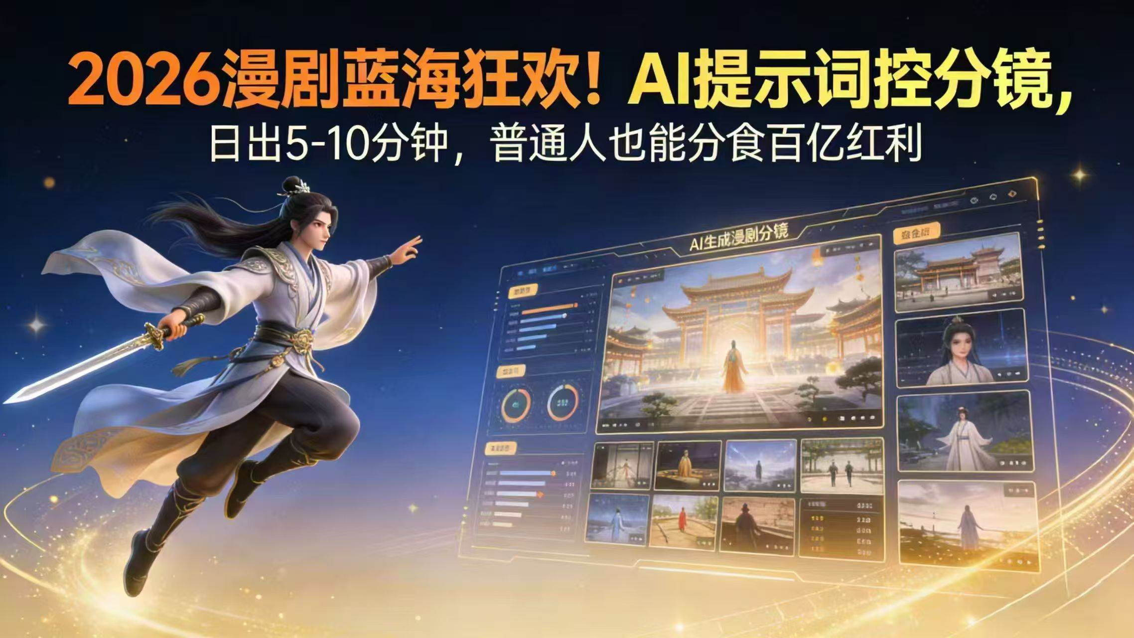 （17734期）2026漫剧红利实锤！ AI 提示词控分镜， 普通人也能轻松月入过万-洛柒笔记