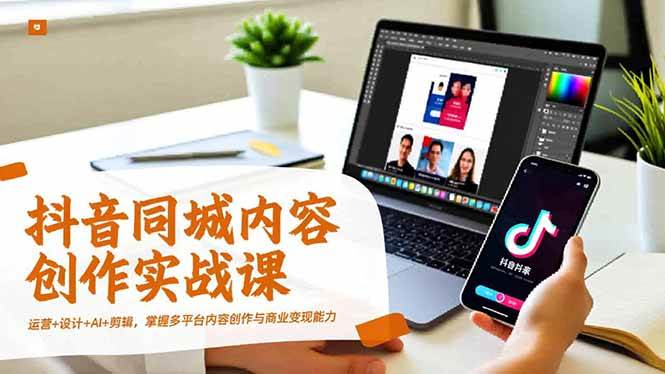 （16707期）抖音同城内容创作实战课，运营+设计+AI+剪辑，掌握多平台内容创作与商业变现能力-洛柒笔记