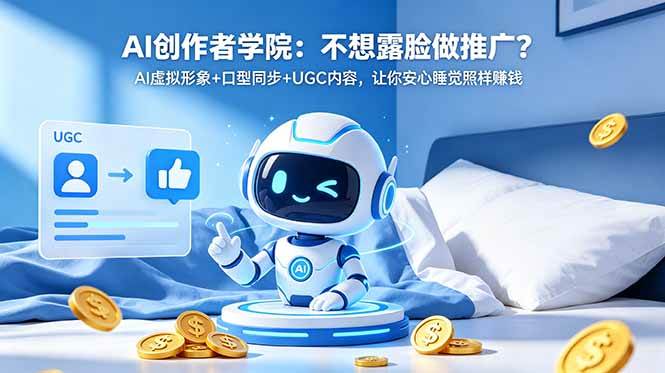 （18599期）AI创作者学院：不想露脸做推广？AI虚拟形象+口型同步+UGC内容，让你安心睡觉照样赚钱-洛柒笔记