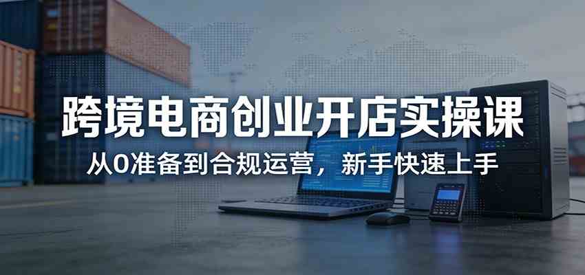 跨境电商创业开店实操课：从0准备到合规运营，新手快速上手-洛柒笔记