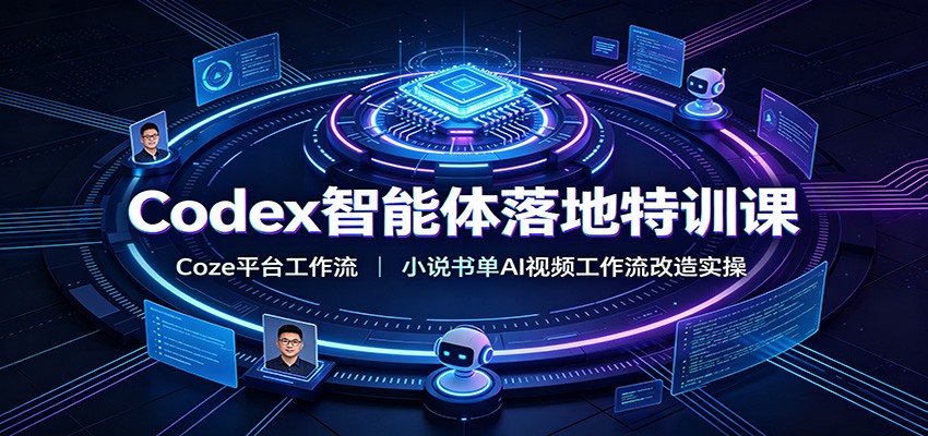 Codex智能体落地特训课：Coze平台工作流，小说书单AI视频工作流改造实操-洛柒笔记