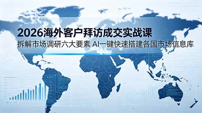 （18992期）2026海外客户拜访成交实战课：拆解市场调研六大要素，AI一键快速搭建各国市场信息库-洛柒笔记