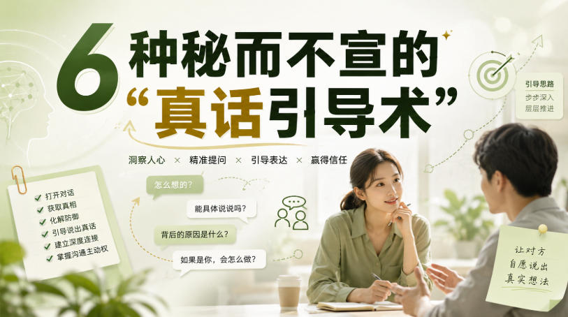 付费文章：6种秘而不宣的“真话引导术”-洛柒笔记