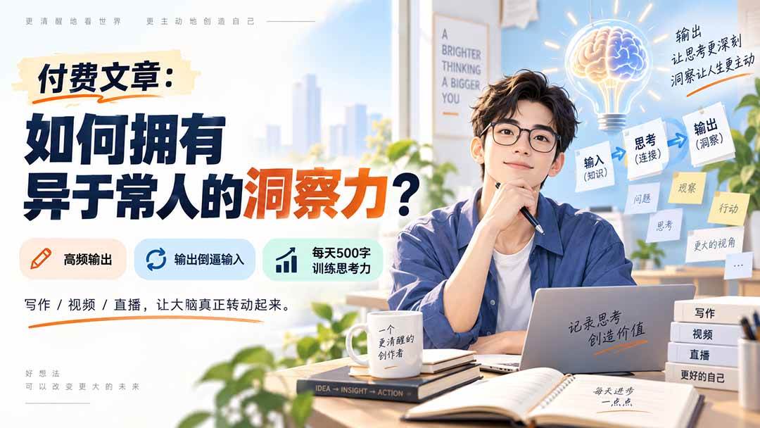 （20558期）付费文章：如何拥有异于常人的洞察力？-洛柒笔记