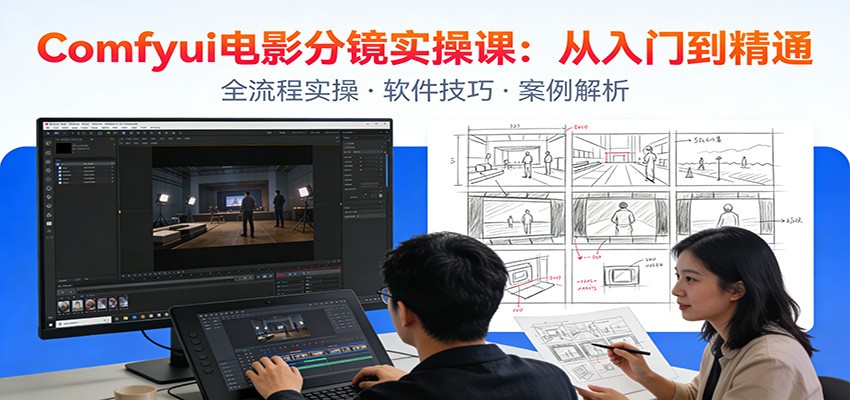 ComfyUI电影分镜实操课：分镜一致性，全流程AI视频制作，零基础也能做专业分镜-洛柒笔记