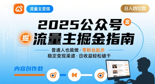 公众号流量主变现项目2025，普通人也能通过这个项目日入四位数（更新）-洛柒笔记