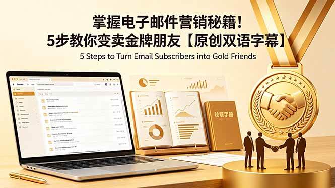 （18923期）掌握电子邮件营销秘籍！5步教你变卖金牌朋友【原创双语字幕】-洛柒笔记
