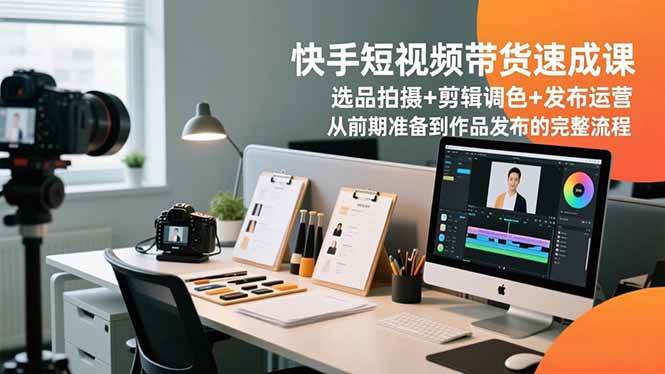 （16752期）快手短视频带货速成课，选品拍摄+剪辑调色+发布运营，从前期准备到作品发布的完整流程-洛柒笔记