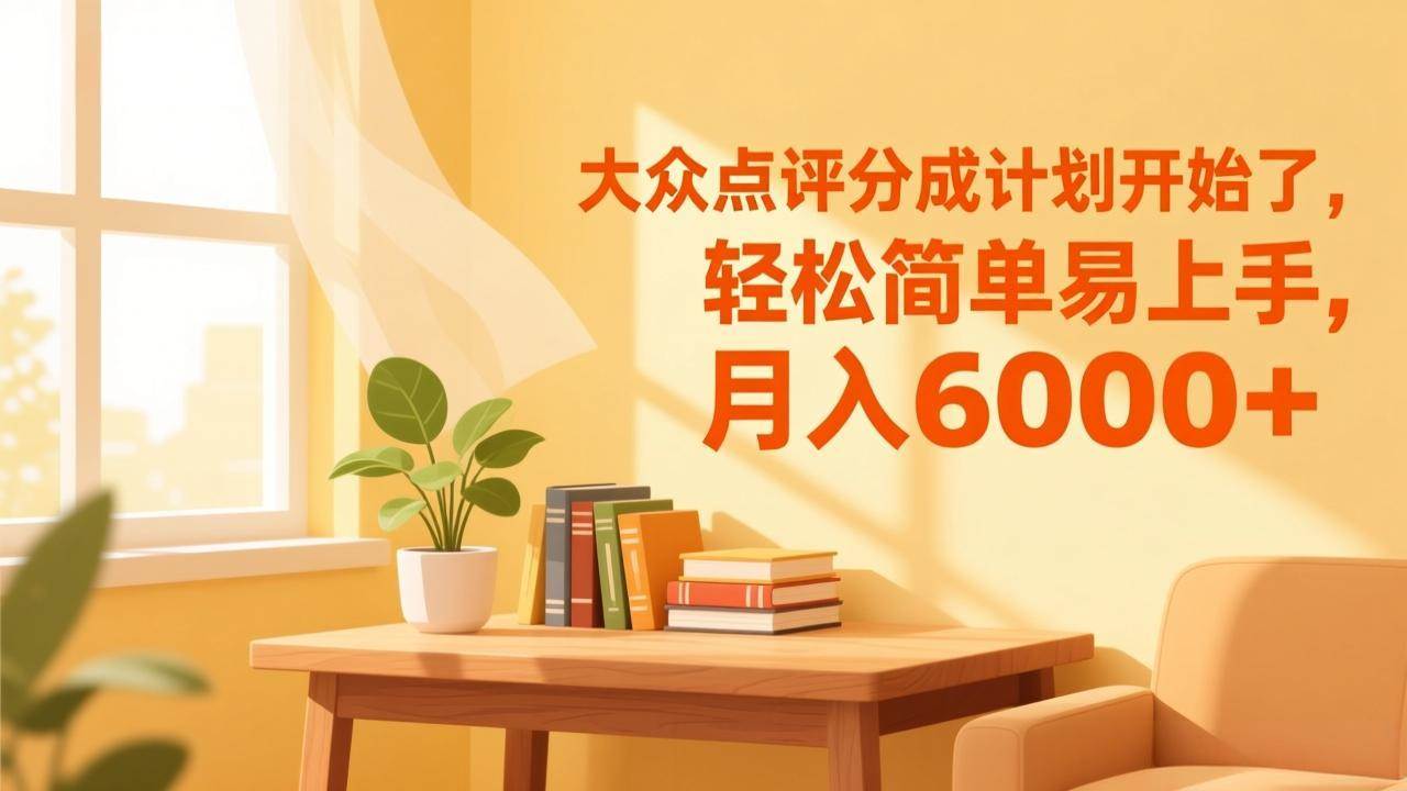 （17056期）大众点评分成计划开始了，轻松简单易上手，月入6000+-洛柒笔记
