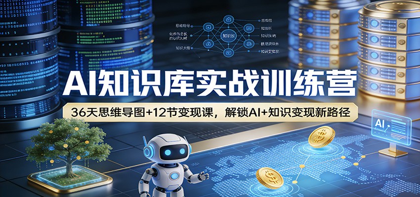 AI知识库实战训练营：36天思维导图+12节变现课，解锁AI+知识变现新路径-洛柒笔记