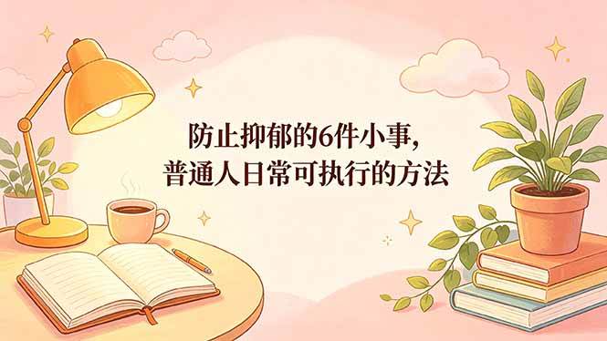 （18385期）付费文章：防止抑郁的6件小事，普通人日常可执行的方法-洛柒笔记