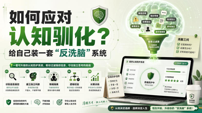 付费文章：如何应对认知驯化？给自己装一套“反洗脑”系统-洛柒笔记